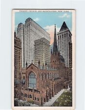 Postcard Trinity Church & Skyscrapers New York City New York USA picture