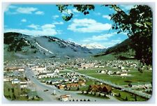 c1950's Bird's Eye View Of Grand Teton Park Jackson Wyoming WY Vintage Postcard picture