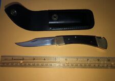 Vintage 1970’s Buck #110 Folding Hunter Knife USA With Original Leather Sheath picture