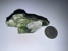 Diopside Crystal Green Natural Specimen with quartz picture