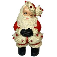 Vintage Christmas Santa Claus Atlantic Mold Winking Large Figurine RARE Version picture
