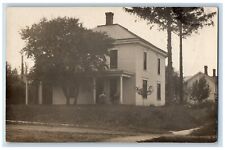 Letts Michigan MI Postcard RPPC Photo Victorian House And Trees c1910's Antique picture