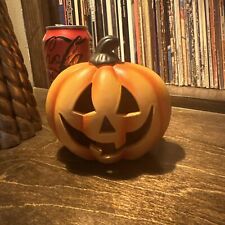 Plastic Halloween Light-Up Jack O Lantern Pumpkins Decor 1990s picture