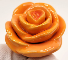 Nora Fleming Mini Ranunculus Orange Rose You Happy Flower Retired RARE picture