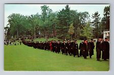 Williamstown MA-Massachusetts, Academic Procession Chapin Hall Vintage Postcard picture