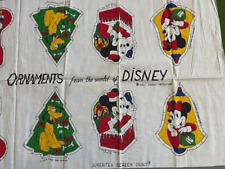 Vintage Disney 6 Cut & Sew Double Sided Christmas Ornaments Fabric by Ameritex  picture