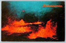 VTG 1968 Halemaumau  Eruption Lava Flow Hawaii Volcanoes National Park Postcard picture