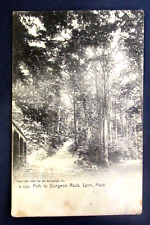Vintage PATH TO DUNGEON ROCK LYNN MASS. POSTCARD c 1905 Rotograph A 7255 PM 1911 picture