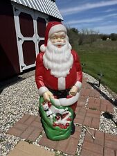 Vintage Empire Blow Mold 46” Santa Large 1968 w/ Toy Bag Lighted - EXC COND picture