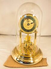 HOWARD MILLER Glass Dome Quartz Anniversary Clock Rotating Pendulum Germany picture