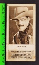 Vintage 1920's Jack Holt Film Star Ghirardelli's Chocolate E160 Card picture