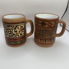 Pair Of Peruvian Terracotta Mugs picture