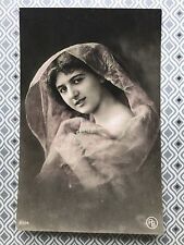 WW1 c.1915 Beautiful Glamour Lady Romantic Portrait Original Vintage Postcard   picture