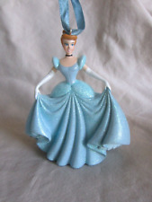 Disney Parks Cinderella Blue Glitter Gown Dress Ornament NWT picture