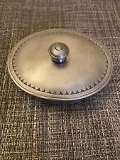 Match Pewter Cosi Tabellini Italy Small Oval Lidded Box 3.5 x 4.5 inch. picture