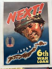 World War II Poster 1944 Japan Next World War Two 6th War Loan picture