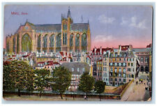 Metz Moselle Grand Est France Postcard Church View 1916 WW1 Soldier Mail picture