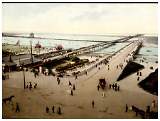 England. Southport. Pier and Bridge. Vintage Photochrome by P.Z, Photochrome Zu picture
