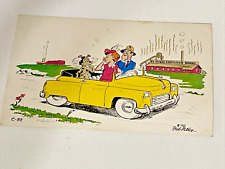 Vintage Bob Petley Humorous Postcard 1952 Pets and Travel Postcard Error picture