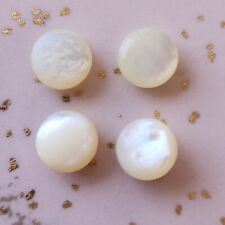 Vintage Antique Small White Mother of Pearl Buttons 5/16