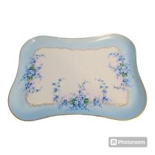 Vintage MZ Austria Ceramic Vanity Tray? Hand Painted Floral Pattern Signed picture