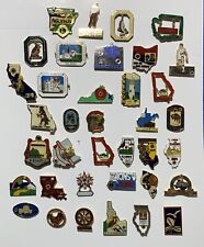 RARE VINTAGE LOT OF 37 LIONS CLUB CONVENTION PINS MANY STATES CANADA MANY YEARS picture