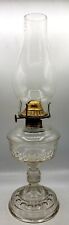Oil Lamp c.1880s EAPG Dalzell, Gilmore & Leighton Six Panel Finecut Dated Burner picture