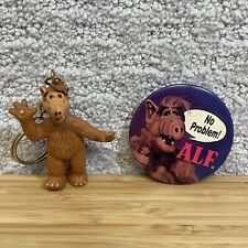 Vintage 80s Alf Figure Character Keychain Alien Productions Russ 1988 And Pin picture
