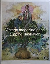 1960’s Jerry Pinckney Art Illustration PRESS CLIPPING Old Couple In Tree Vtg picture