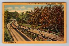 Los Angeles, CA-California, Arroyo Seco Parkway Antique c1955, Vintage Postcard picture