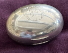 Vintage Gorham Sterling Silver Hinged Egg Trinket Box picture