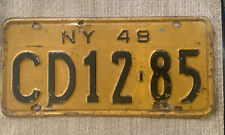 Good Solid 1948 NEW YORK  LICENSE PLATE  See My Other Plates picture