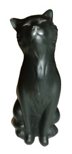Vintage Resin Black Cat 6.5” Figurine Sculpture picture