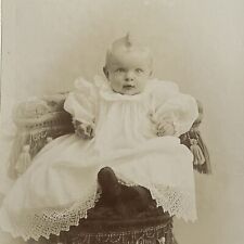 Antique Cabinet Card Photograph Adorable Little Baby Girl Sandusky OH picture