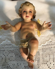 Catholic Church Nativity Christ Child w/ glass eyes. Spanish. picture