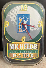Michelob Beer Wall Clock 1994 ANHEUSER-BUCSH 19th HOLE PGA Tour OFFICIAL SPONSOR picture