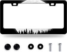 Full Moon Forest License Plate Frame License Plate Stainless Steel Rust-Proof Au picture