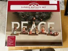 5- Piece Nativity set Holiday time PEACE NEW   picture