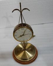 Vintage United Electric Mantle Clock #207 Brass & Wood NO SCALE picture