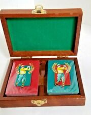 VINTAGE Classic Collections GOLF Playing Cards In Wood Box (1993) - UNUSED CARDS picture