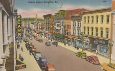 Centre Street Pottsville Pennsylvania Vintage Linen Post Card  picture