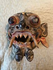 Antique Balinese Barong Wooden Mask Folk Art picture
