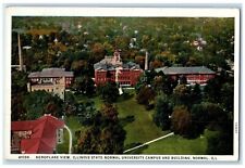 1934 Aeroplane View Illinois State Normal University Campus Building IL Postcard picture