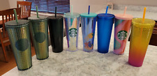 Starbucks Tumblers Lot of 8 Some Limited Edition New  Used Green Blue Pink Swirl picture