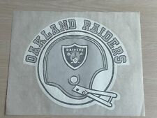 Vintage 1970s Iron On T-Shirt Transfer Sheet Oakland Raiders NFL Football Helmet picture