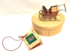 Vintage Hallmark CHRISTMAS ORNAMENT - 1986 Country Sleigh QX511-3 picture