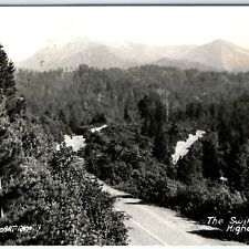 c1950s Washington State Route Highway 99 RPPC Switchback Birds Eye Photo A149 picture