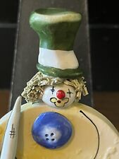 Vintage Lina Zampiva Signed Spaghetti Hair Clown Made in Italy W/ Scissors 4” T picture