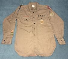 Vintage Early BSA Boy Scout Shirt Star Scout & Assistant Scout Leader Patches picture