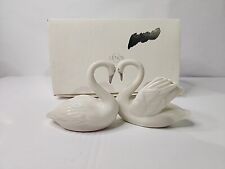 Vintage Lenox Wedding Promises Forever Yours Swans Porcelain Figurine 1999 picture